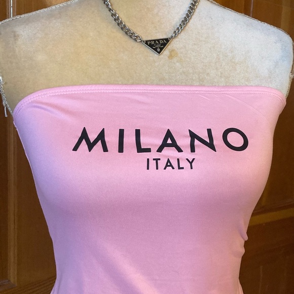 Milano Roma Strapless Baby Pink Tube Top. - Picture 10 of 15